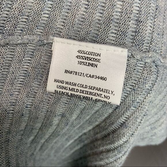 Eileen Fisher Cotton/Linen Open Front Cardigan M4 - Picture 7 of 8